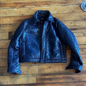 Rachel Comey shine dark plum patent quest jacket size 2